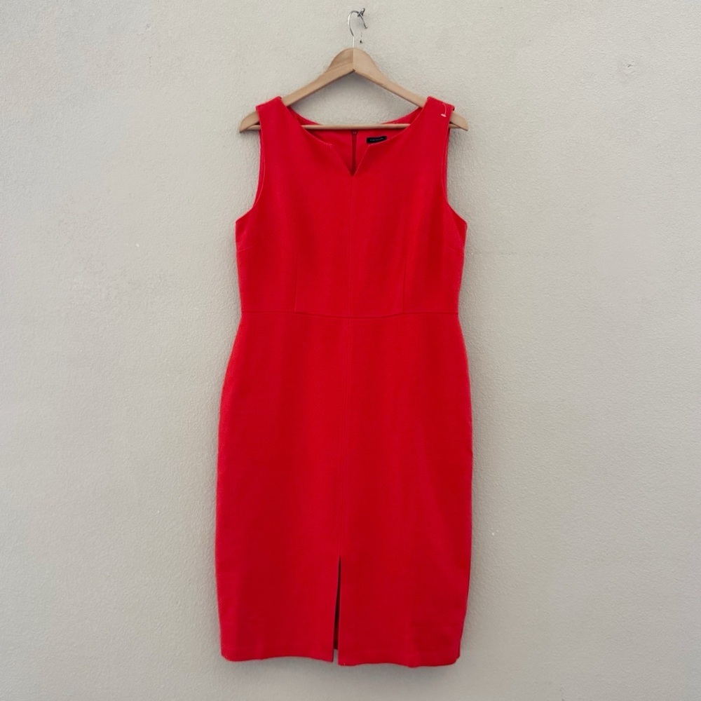 Ann Taylor Tweed Sheath Dress Sleeveless Orange Classic Work Career 12 NWT - Picture 5 of 13